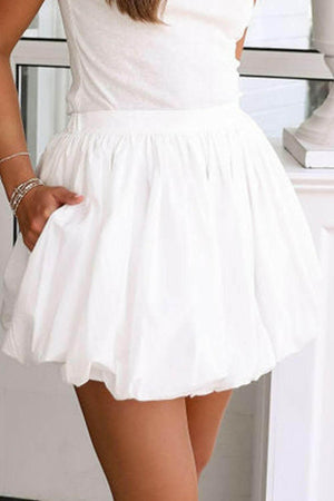 Bubble Mini Skirt with Pockets - StyleLure