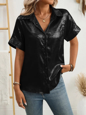 Button Up Short Sleeve Shirt - StyleLure