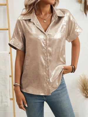 Button Up Short Sleeve Shirt - StyleLure