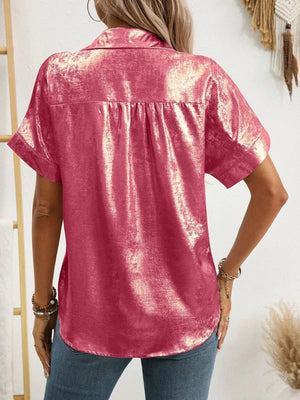 Button Up Short Sleeve Shirt - StyleLure