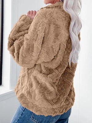 Cozy Fleece Quarter Zip Sweatshirt - StyleLure