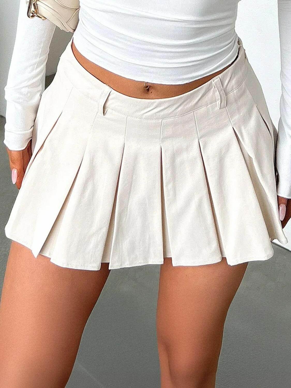 Devine Pleated Mini Skirt - StyleLure