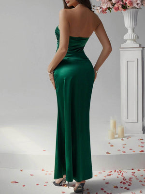 Devine Ruched Tube Maxi Dress - StyleLure