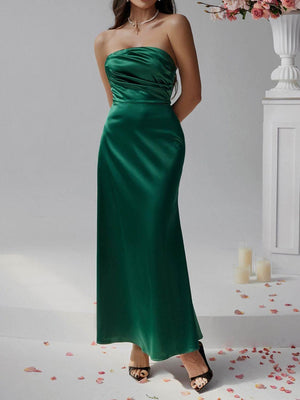 Devine Ruched Tube Maxi Dress - StyleLure