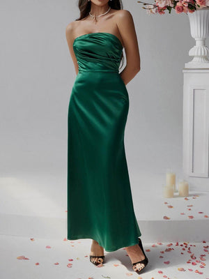 Devine Ruched Tube Maxi Dress - StyleLure