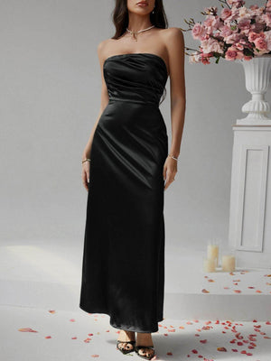 Devine Ruched Tube Maxi Dress - StyleLure