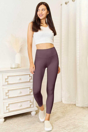 Double Take Wide Waistband Sports Leggings - StyleLure