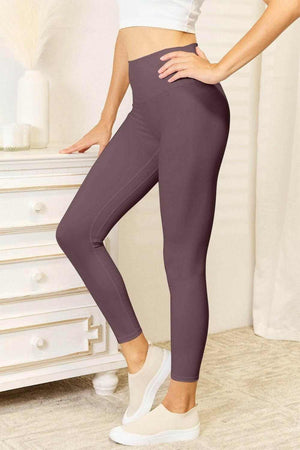 Double Take Wide Waistband Sports Leggings - StyleLure
