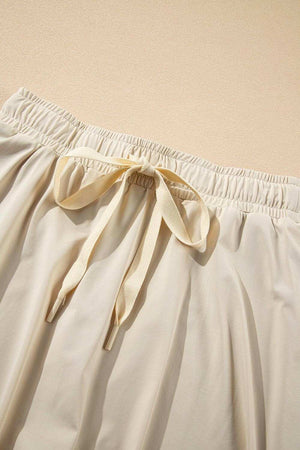 Drawstring High Waist Lined Active Skorts - StyleLure