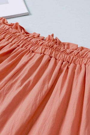 Drawstring Paperbag Waist Wide Leg Pants - StyleLure