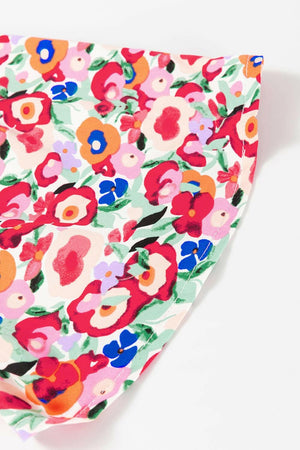 Floral Half Sleeve Deep V Neck Cutout Back Maxi Dress - StyleLure