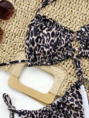 Frill Trill Halter Neck Bikini Set - StyleLure