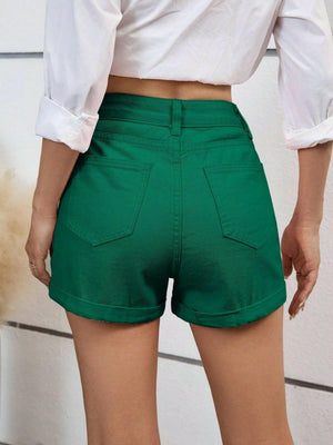 High Waist Denim Shorts - StyleLure