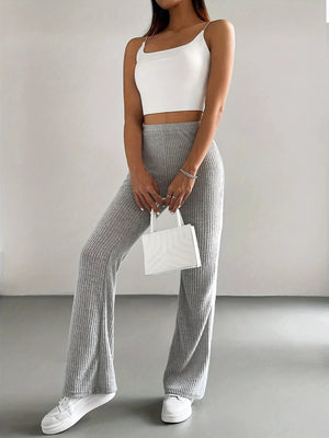 High Waist Flare Pants - StyleLure