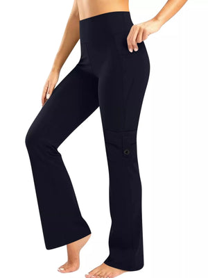 High - Waisted Yoga Pants with Pockets - StyleLure
