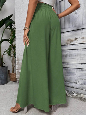 Honey Tied High Waist Wide Leg Pants - StyleLure