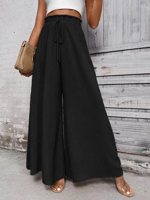 Honey Tied High Waist Wide Leg Pants - StyleLure