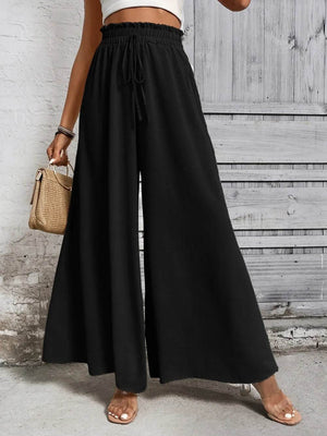 Honey Tied High Waist Wide Leg Pants - StyleLure