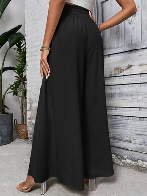 Honey Tied High Waist Wide Leg Pants - StyleLure