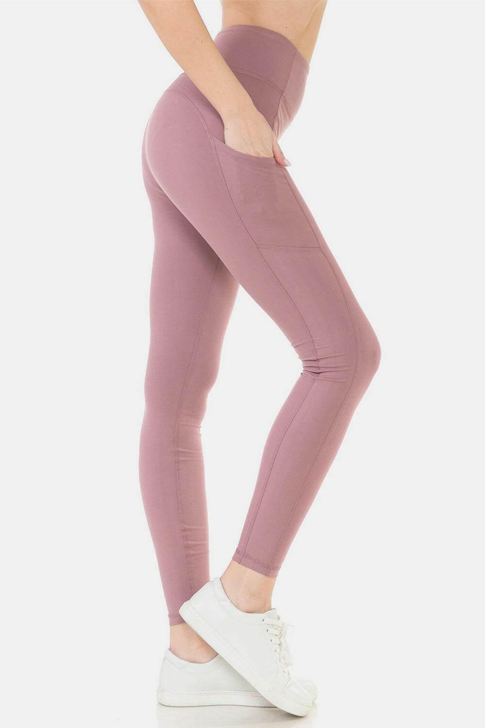 Leggings Depot Wide Waistband High Waist Leggings - StyleLure