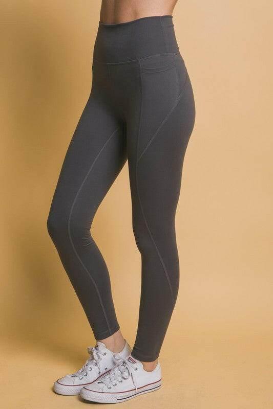 Love Tree High Waist Leggings with Side Pockets - StyleLure