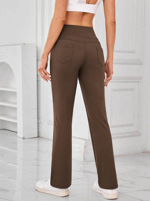 Lovelet High Waist Active Pants with Pockets - StyleLure