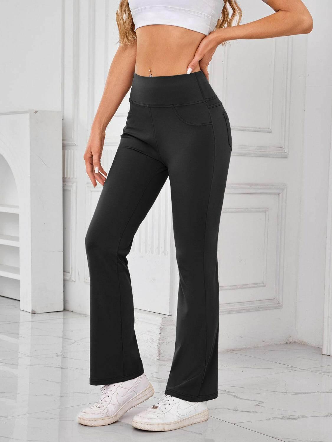 Lovelet High Waist Active Pants with Pockets - StyleLure