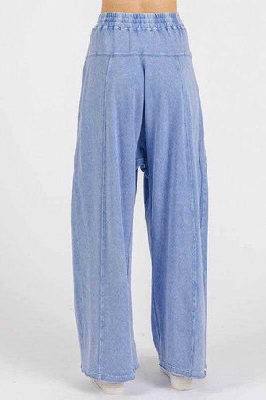 Mittoshop Mineral Wash Elastic Waist Baarrel Leg Baggy Pants - StyleLure