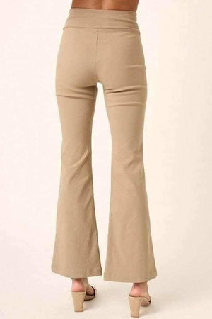 Mittoshop Surplice V Waist Flare Pants - StyleLure