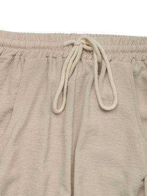 Perfee Drawstring Wide Leg Pants - StyleLure