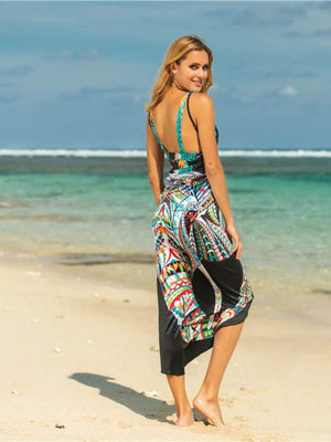 Printed Spaghetti Strap Cover Up - StyleLure