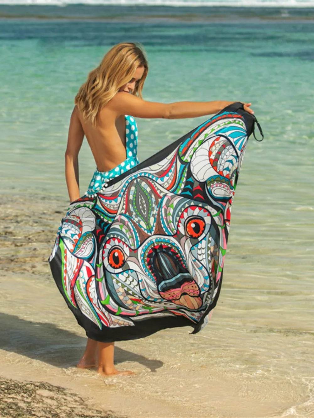 Printed Spaghetti Strap Cover Up - StyleLure