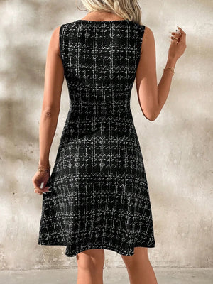 Round Neck Sleeveless Dress - StyleLure