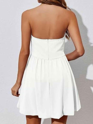 Ruched Tube Mini Dress - StyleLure