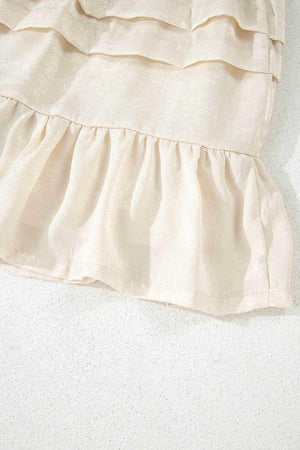 Ruffled Hemline Elastic Waist Mini Skirt - StyleLure