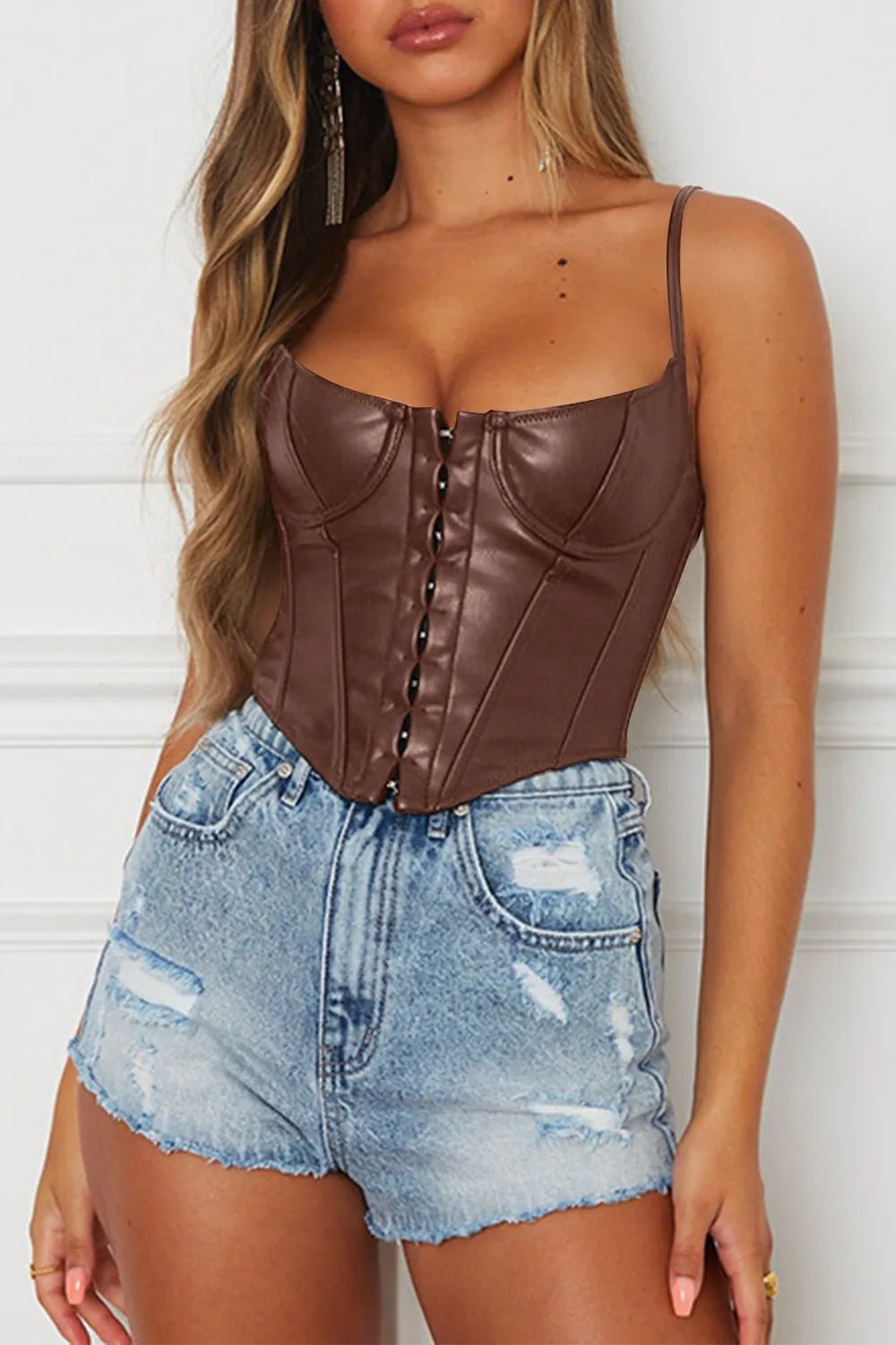 Scoop Neck Spaghetti Strap Cami - StyleLure