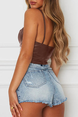 Scoop Neck Spaghetti Strap Cami - StyleLure
