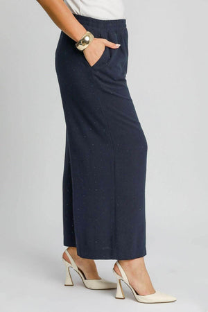 Umgee Full Size High Waisted Embellished Linen Pants Plus Size - StyleLure