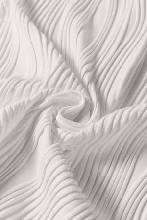 Wavy Textured Mock Neck Tank - StyleLure