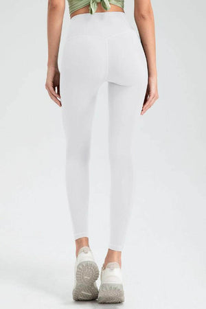 Wide Waistband High Waist Sport Leggings - StyleLure