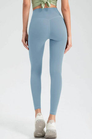 Wide Waistband High Waist Sport Leggings - StyleLure