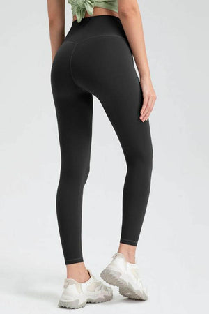 Wide Waistband High Waist Sport Leggings - StyleLure