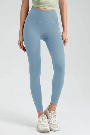 Wide Waistband High Waist Sport Leggings - StyleLure