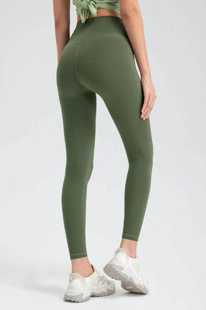 Wide Waistband High Waist Sport Leggings - StyleLure