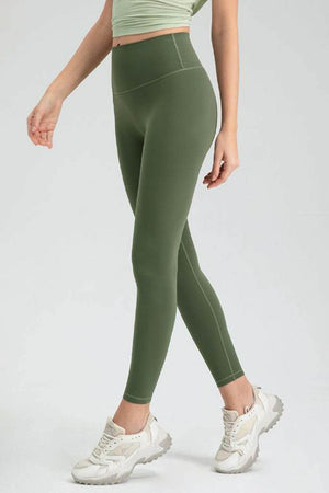 Wide Waistband High Waist Sport Leggings - StyleLure