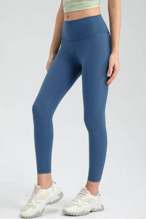 Wide Waistband Slim Fit Active Leggings - StyleLure