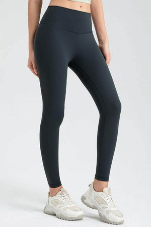 Wide Waistband Slim Fit Active Leggings - StyleLure