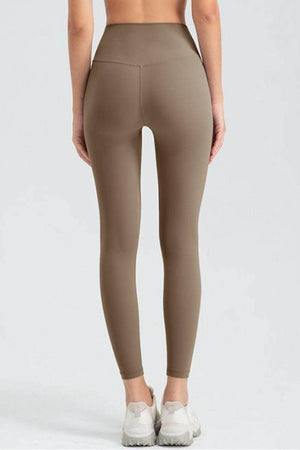 Wide Waistband Slim Fit Active Leggings - StyleLure