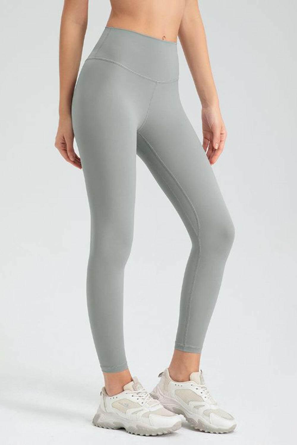 Wide Waistband Slim Fit Active Leggings - StyleLure