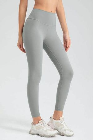 Wide Waistband Slim Fit Active Leggings - StyleLure